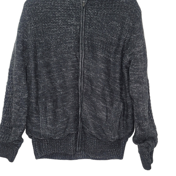 Amongst Others Ribbed-Knit Jacket M‎ Gray Pockets Full Zip Casual - Picture 2 of 7